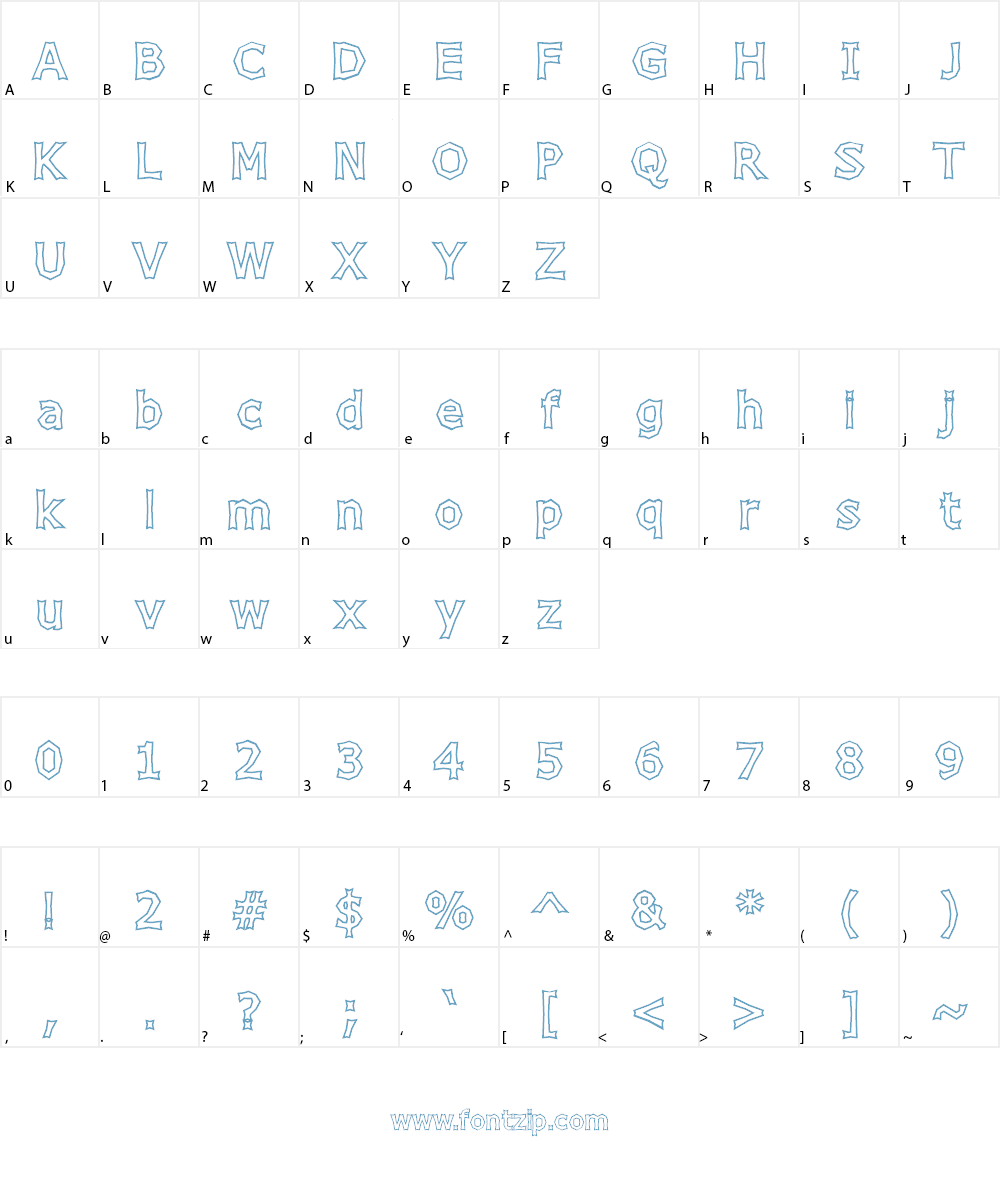 Chizzler Font Character